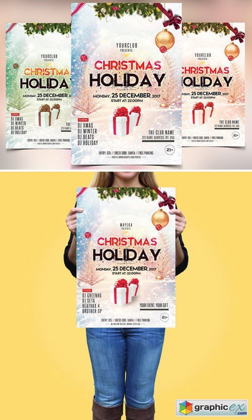 Christmas and Holidays - PSD Flyer
