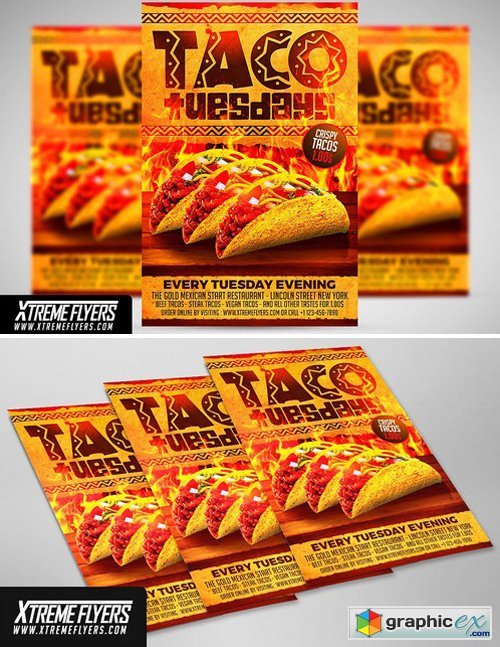 Taco Tuesdays Flyer Template 1811360