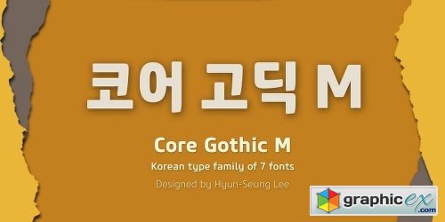 Core Gothic M Font Family - 7 Fonts