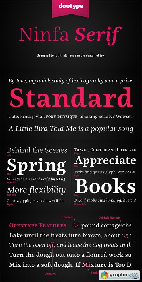 Ninfa Serif Font Family for Books & Magazines