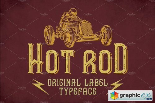 Hot Rod Modern Label Typeface