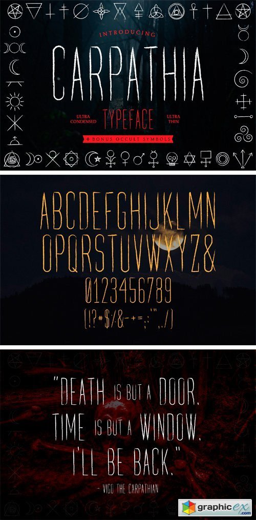 Carpathia Typeface + Extras