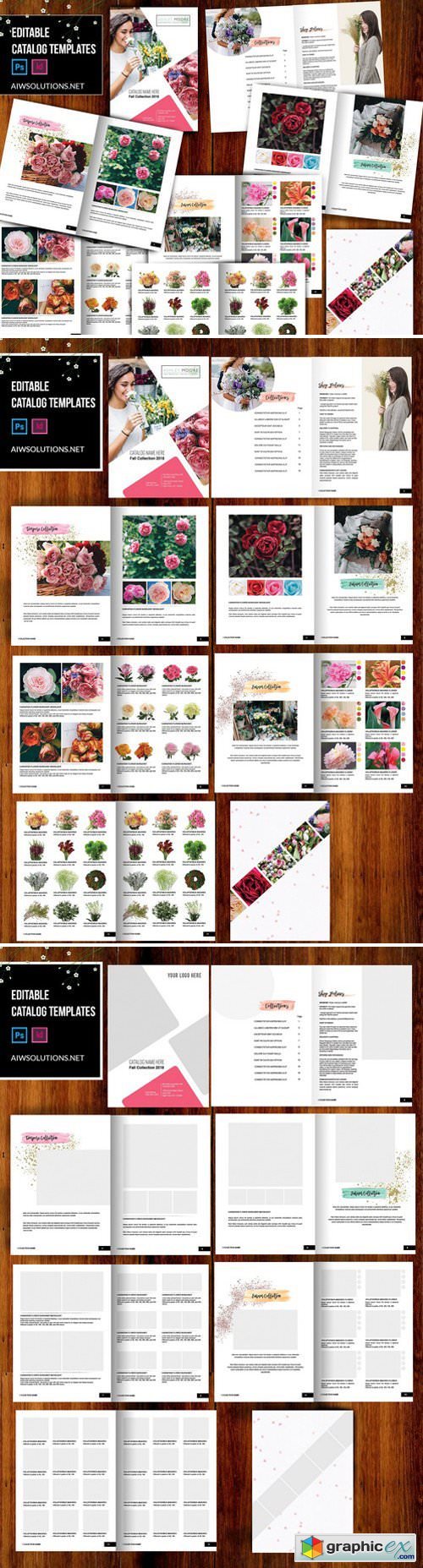 Wholesale flower catalog template