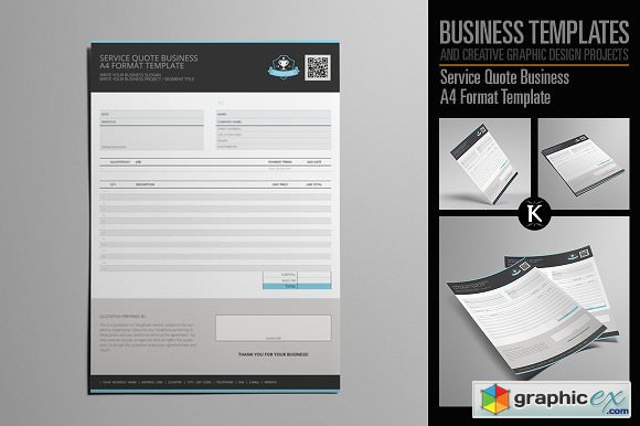 Service Quote Business A4 Format