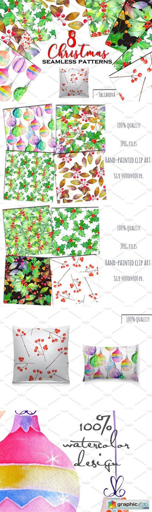 Christmas floral patterns