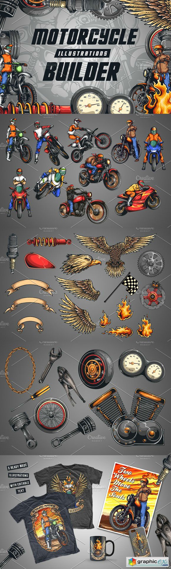 Motorcycle Illustrations Builder