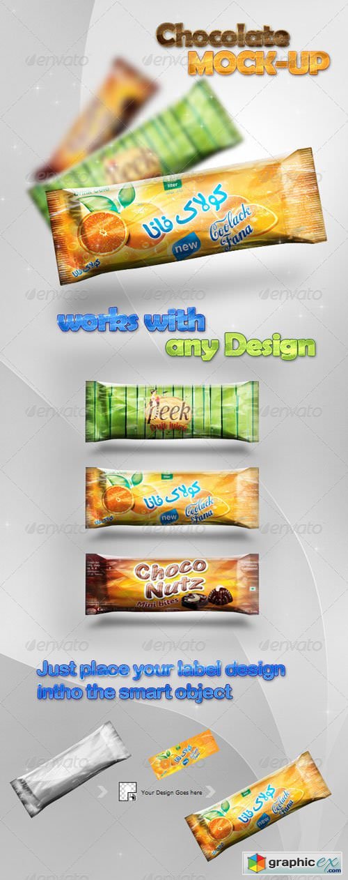 Chocolate/Candy Bar Mock-Up Design Preview