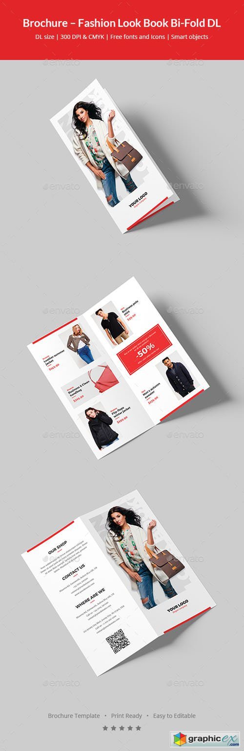 Brochure  Fashion Look Book Bi-Fold DL