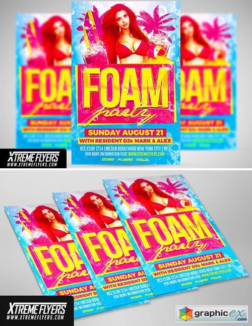 Foam Party Flyer Template