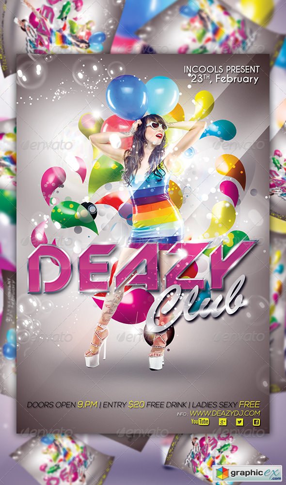 Deazy Club Flyer Template | Events