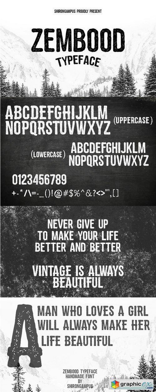 Zembood Typeface