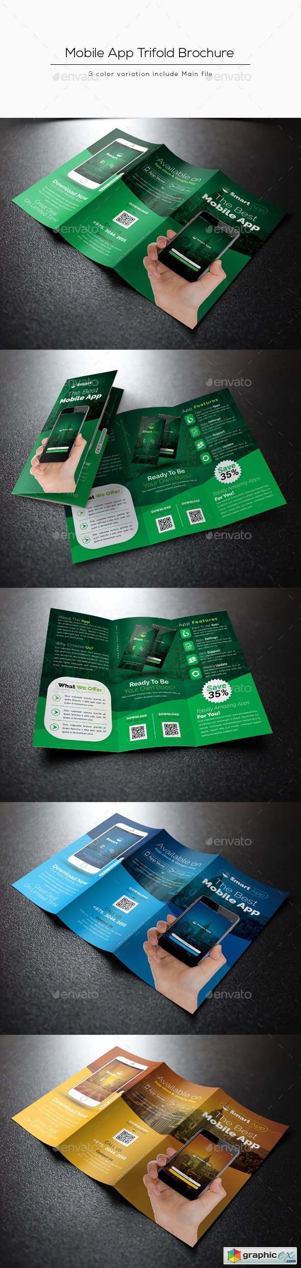 Mobile App Tri-Fold Brochure
