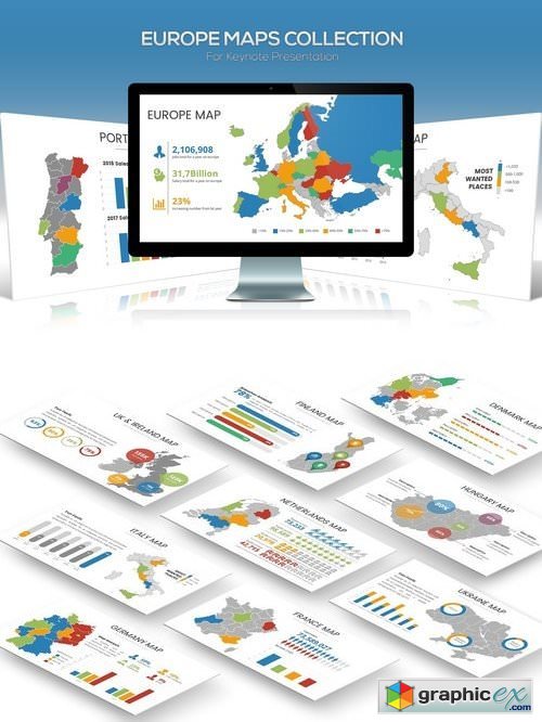Europe Maps Collection for Keynote