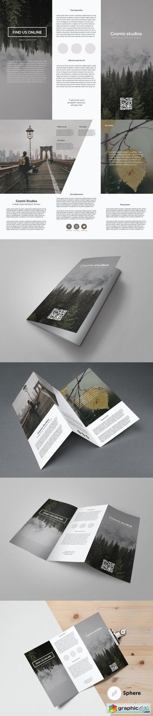 Cosmic Trifold Brochure Template