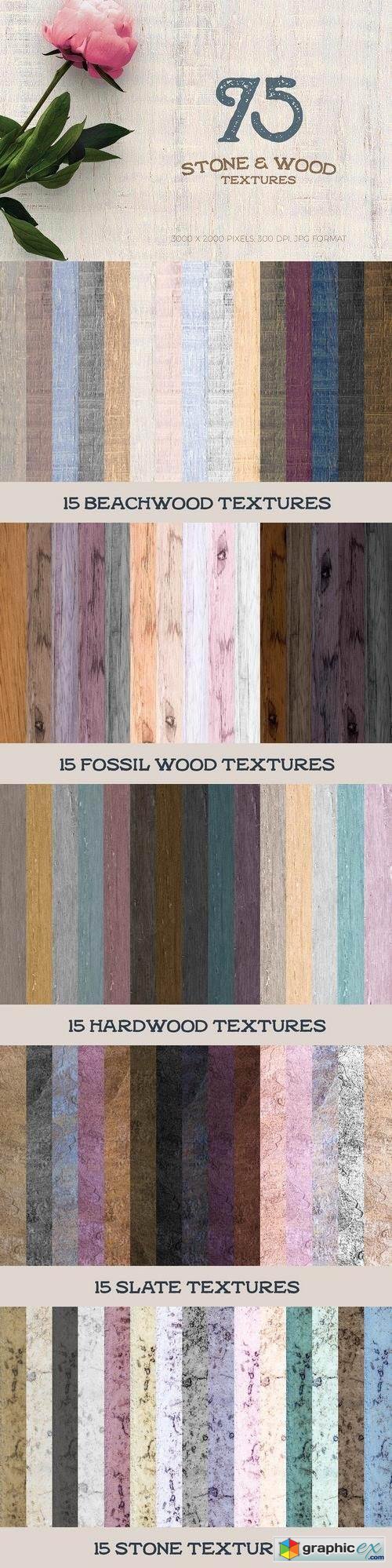 75 Stone & Wood Textures