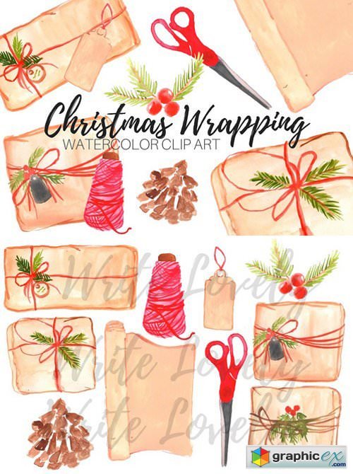 Christmas Wrapping Paper Clip Art