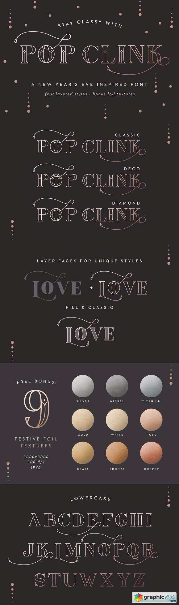 Pop Clink - A New Years Font