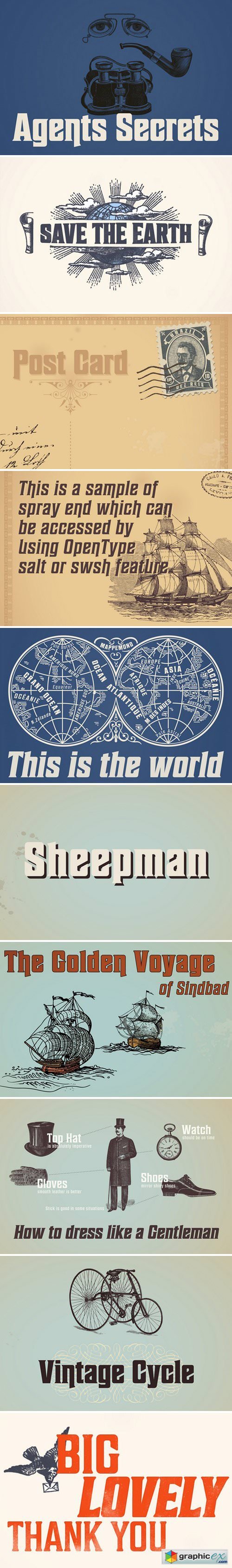 Sheepman Display Fonts