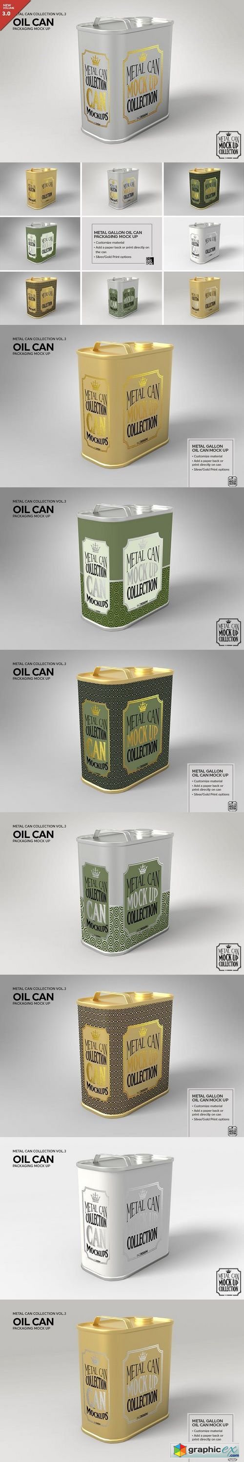Metal Oil Gallon Can Mock Up
