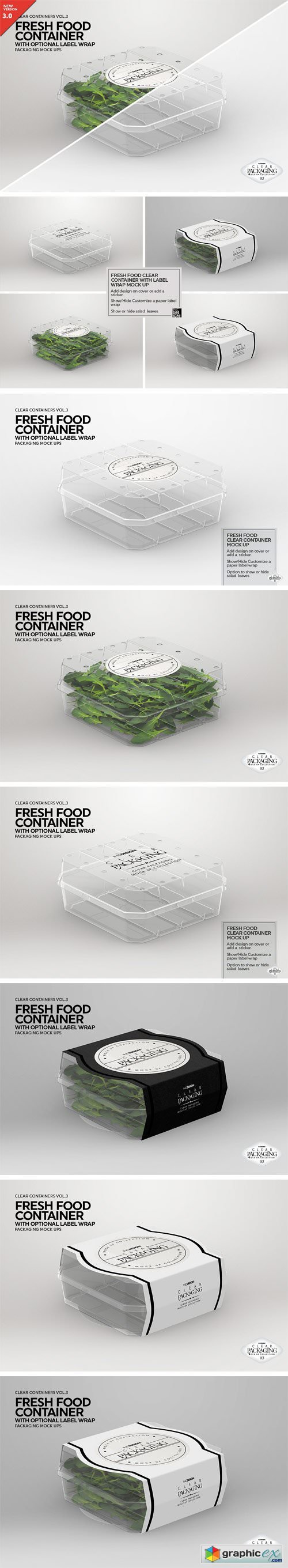 Clear Fresh Food Container MockUp