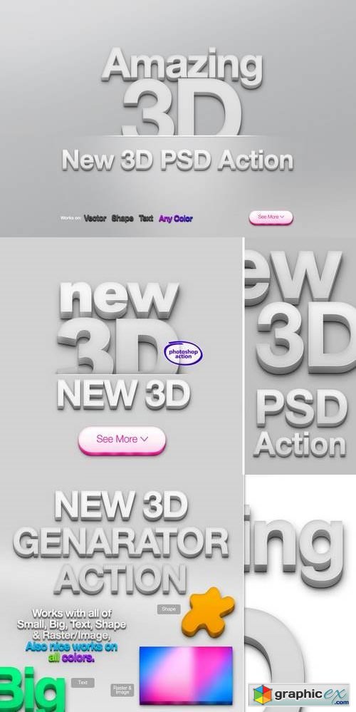 3D Generator PSD Action