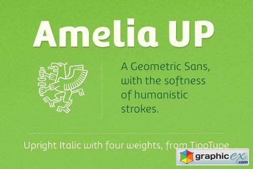 Amelia UP! Font Family - 4 Fonts