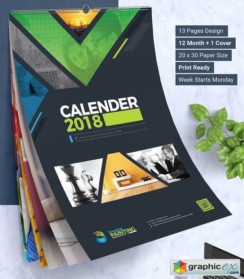2018 Wall and Desk Calendar Design