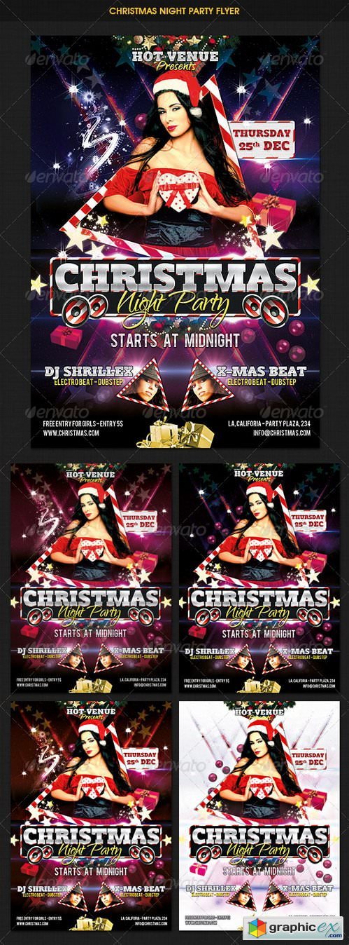Christmas Night Party Flyer 3461511