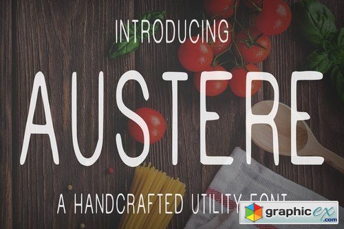 AUSTERE -A handcrafted utility font