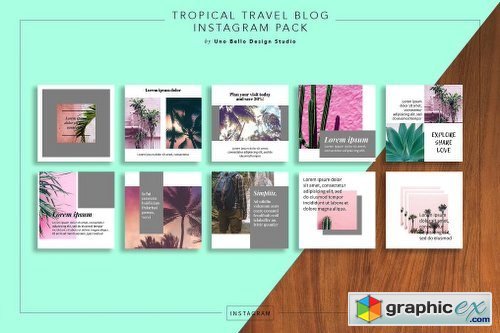 40 Tropical Theme Instagram Pack