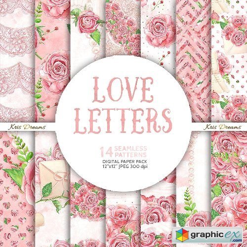 Love Letter Digital Paper