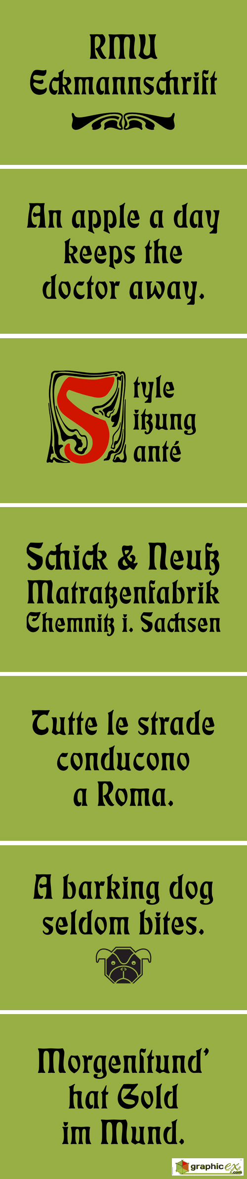 RMU Eckmannschrift Font Family