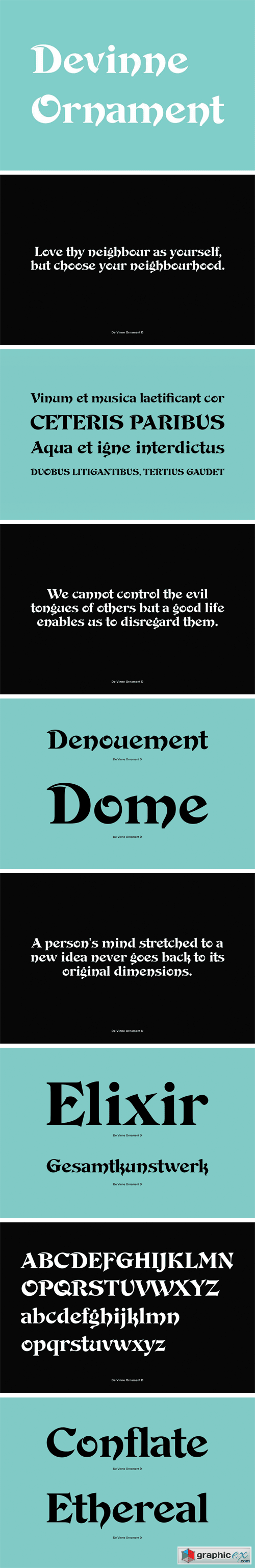 Devinne Ornament Font
