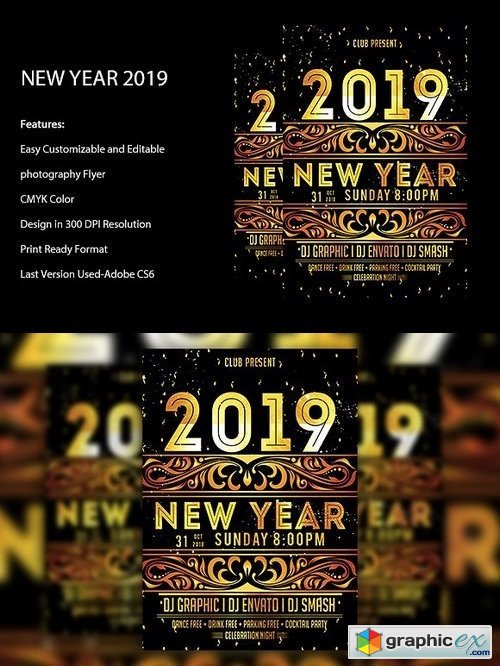 New Years Eve Flyer Template 1962412
