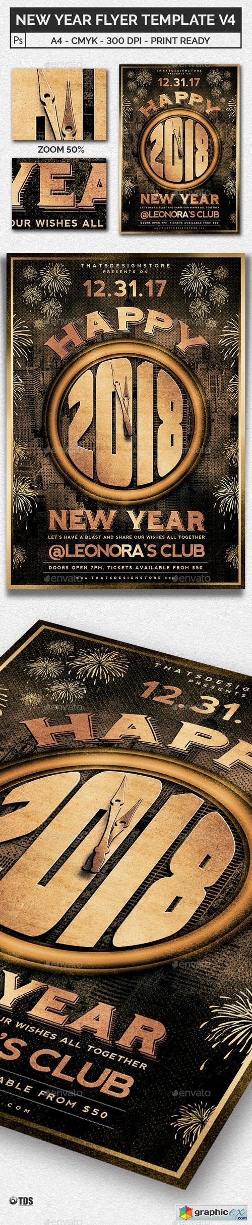 New Year Flyer Template V4