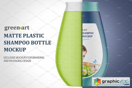Plastic Shampoo Bottle Mockup