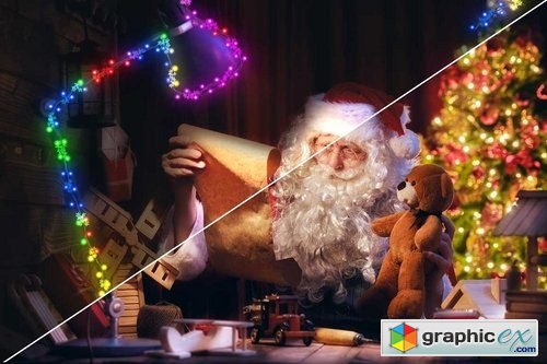 Christmas Lights Photoshop Action 2140451