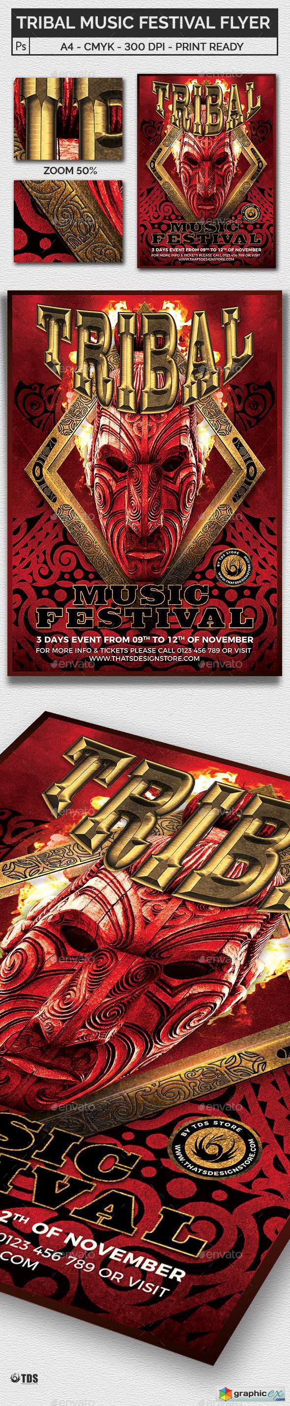 Tribal Music Festival Flyer Template