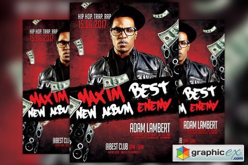Hip Hop Album Release Party Flyer