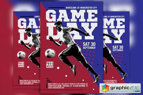 Soccer Game Day Flyer Template