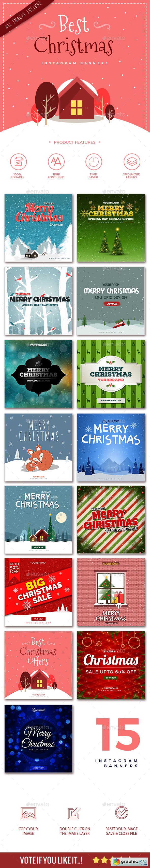 15 Christmas Instagram Banners