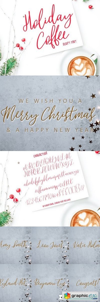 Holiday Coffee Script Font