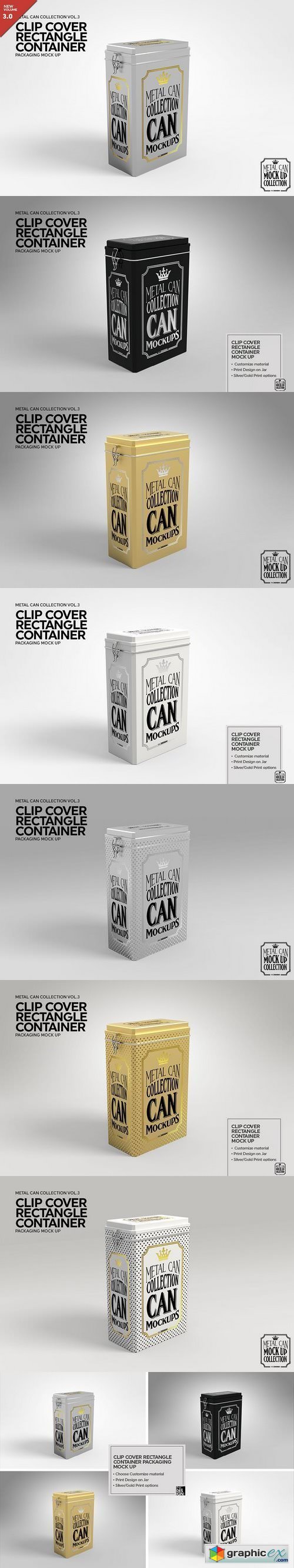 ClipCover Rectangle Container MockUp