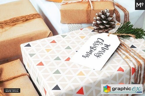Wrapping Paper Gifts Mock-ups Set