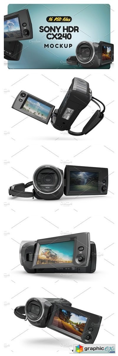 Full HD Sony HDR CX240 MockUp