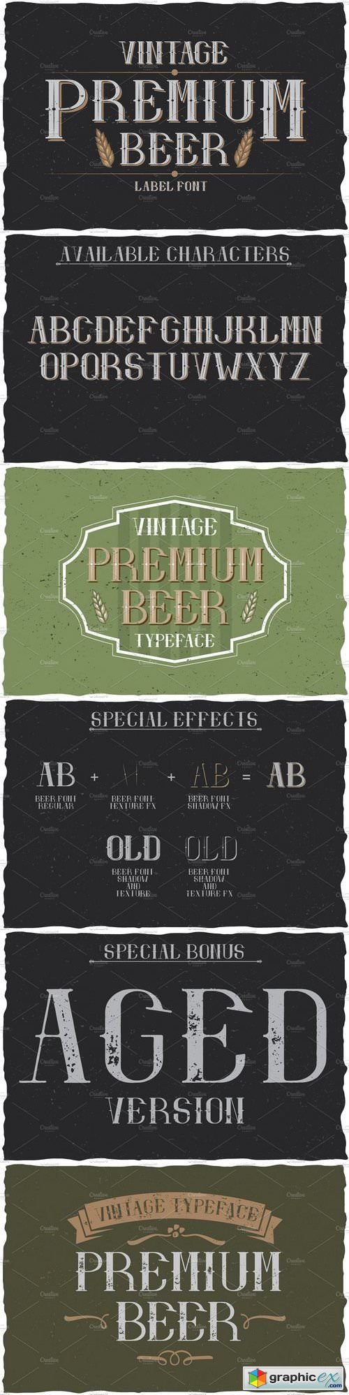 Premium Beer Vintage Label Typeface