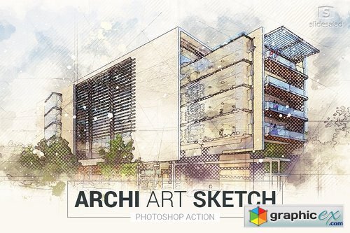 Archi Art Sketch Photoshop Action V2