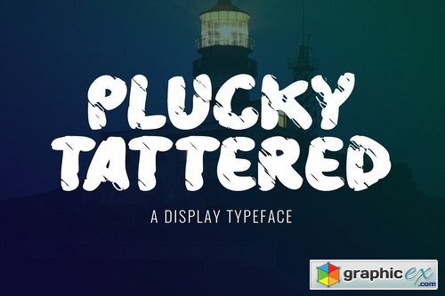 Plucky Tattered Typeface