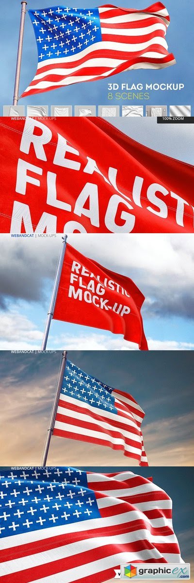 3D Flag Mock-Up