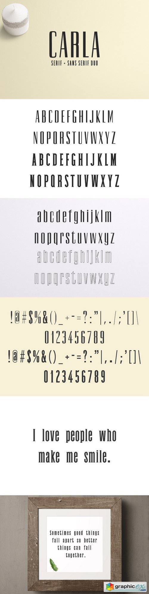 Carla Duo 8 Font Family Pack